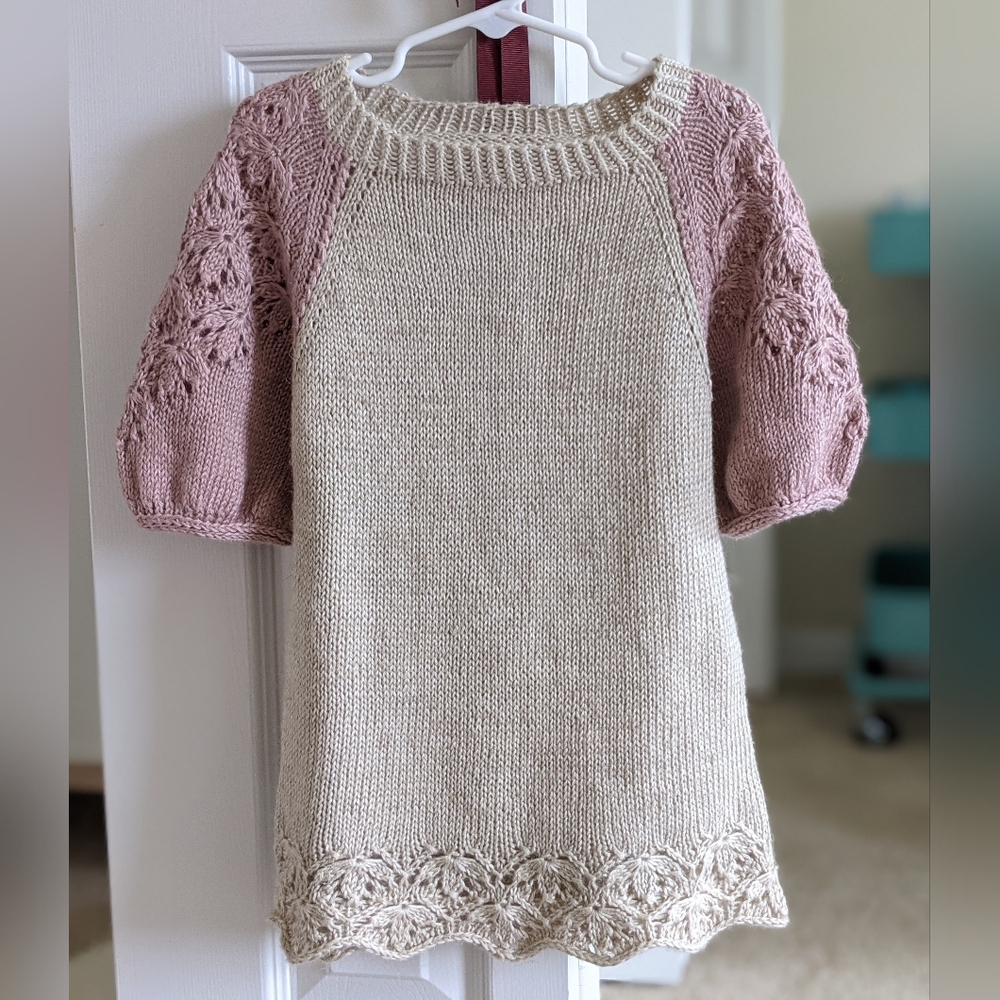 Handknit, Linen Girl's Sweater
